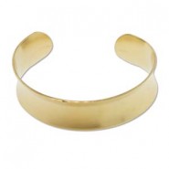 DQ Metalen armband Cuff concave ¾ Inch - Raw brass